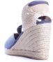 Castañer Marineblauwe Gekartelde Sleehak Espadrilles Blue Dames - Thumbnail 3