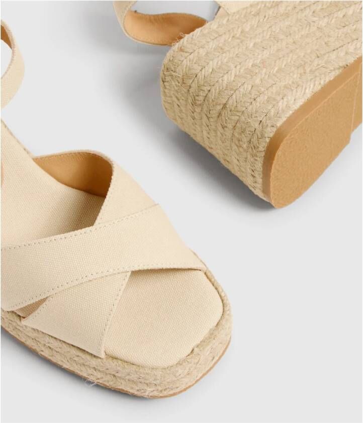 Castañer Blok Sandalen Thea Jute 001 Beige Dames