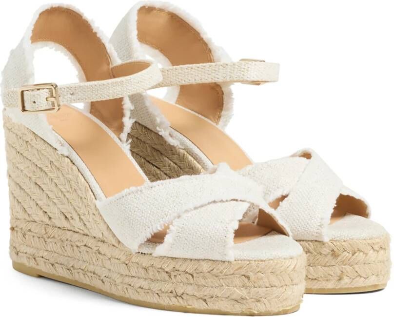 Castañer Bromelia 8Ed 032 11 cm Wedges White Dames