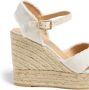 Castañer Gouden Lurex Sleehak Espadrilles Sandalen White Dames - Thumbnail 4