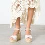 Castañer Gouden Lurex Sleehak Espadrilles Sandalen White Dames - Thumbnail 7