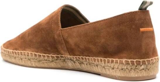 Castañer Bruin Leren Platte Schoenen Brown Heren