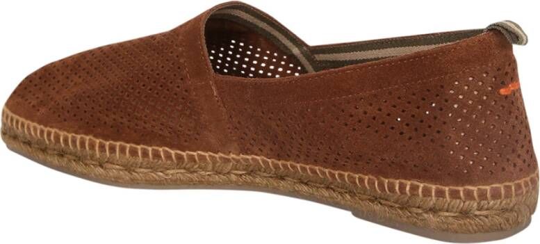 Castañer Bruine Geperforeerde Leren Espadrilles Brown Heren