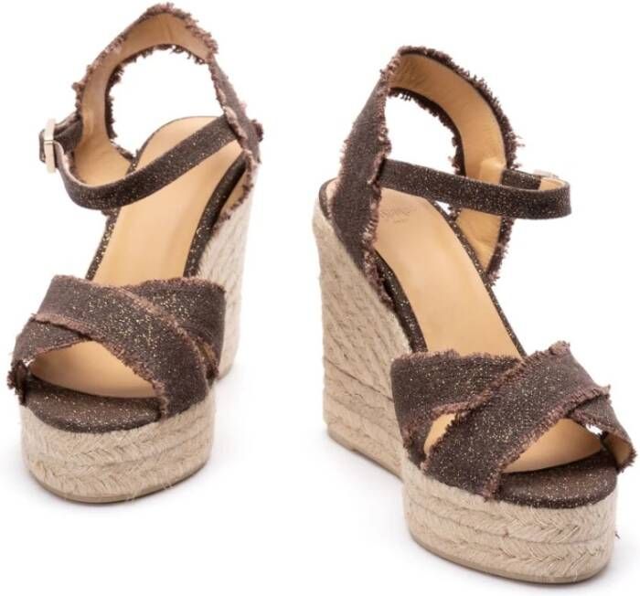 Castañer Bruine Sleehak Espadrilles Sandalen Brown Dames
