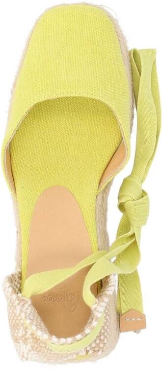 Castañer Canvas Espadrille Sleehak Sandaal Yellow Dames