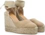 Castañer Canvas Espadrille Sleehak Sandalen Beige Dames - Thumbnail 2