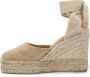 Castañer Canvas Espadrille Sleehak Sandalen Beige Dames - Thumbnail 3