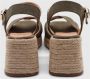 Castañer Canvas Sleehak Espadrilles Olijf Peep-Toe Green Dames - Thumbnail 5