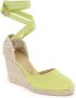 Castañer Handgemaakte sleehak espadrilles met lintbinding Yellow Dames - Thumbnail 4