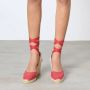 Castañer Carina 8 002 Sleehak Espadrilles Red Dames - Thumbnail 11