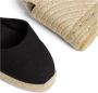 Castañer Carina biologisch katoenen espadrilles met striksluiting dubbele platform en 9 cm sleehak. Black Dames - Thumbnail 5