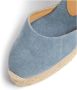 Castañer Carol gewassen katoenen espadrilles met enkelbandje met zij metalen gesp en 11 cm sleehak. Blue Dames - Thumbnail 11