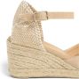 Castañer Hoge Wig Ivoor Espadrilles Sandalen Beige Dames - Thumbnail 8