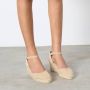 Castañer Hoge Wig Ivoor Espadrilles Sandalen Beige Dames - Thumbnail 7