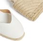 Castañer Chiara biologisch katoenen espadrilles met striksluiting en 9 cm sleehak. White Dames - Thumbnail 12