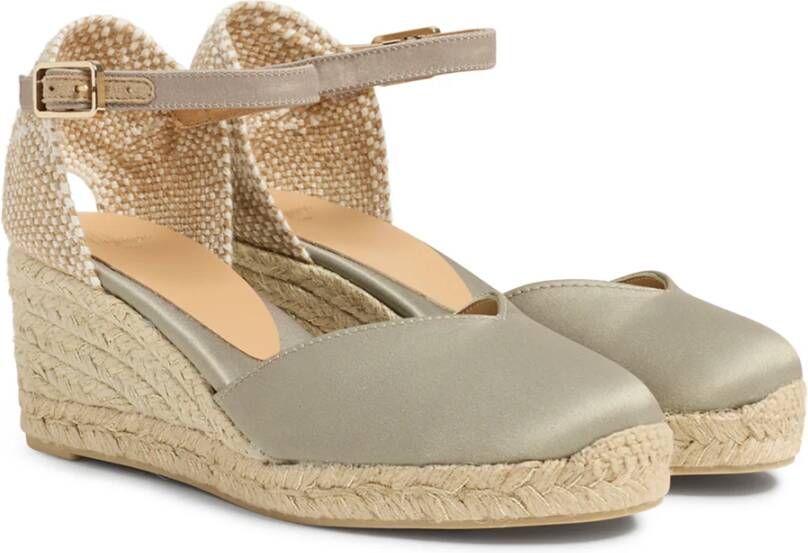 Castañer Alpargata MET 7 CM Sleehak Beige Dames