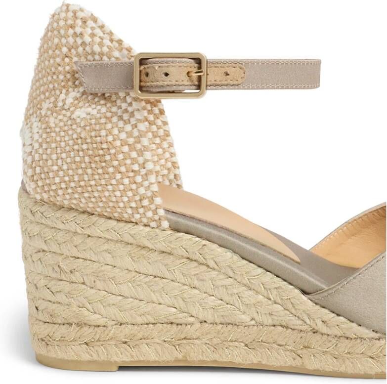 Castañer Alpargata MET 7 CM Sleehak Beige Dames