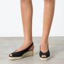 Castañer Espadrilles met Vierkante Neus en Verstelbare Band Black Dames - Thumbnail 7