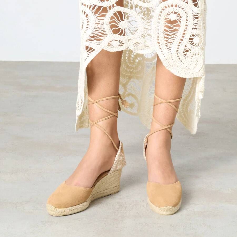 Castañer Espadrille MET 7 CM HAK Beige Dames