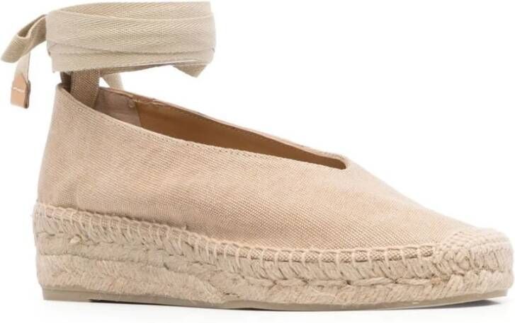 Castañer Gea Espadrilles Beige Katoen Enkelband Beige Dames