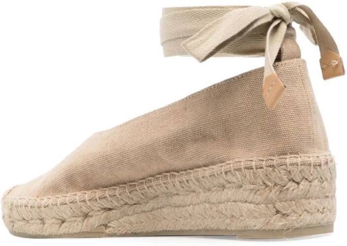 Castañer Gea Espadrilles Beige Katoen Enkelband Beige Dames