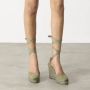 Castañer Espadrilles met 11 cm sleehak. Green Dames - Thumbnail 6