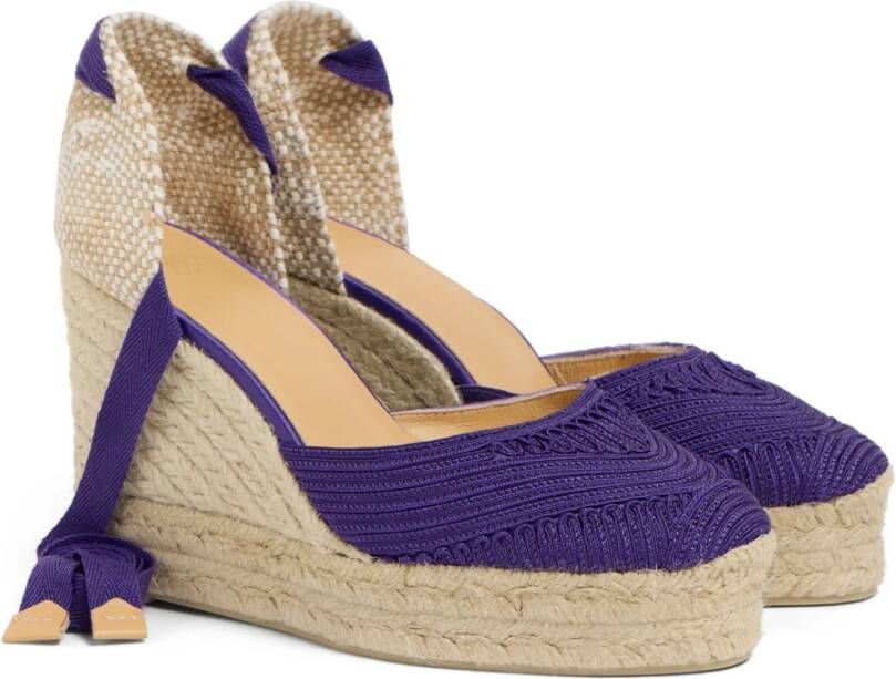 Castañer Espadrilles met 11 cm sleehak. Purple Dames