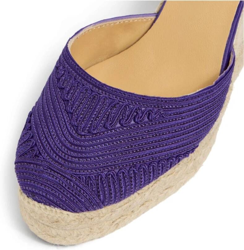 Castañer Espadrilles met 11 cm sleehak. Purple Dames