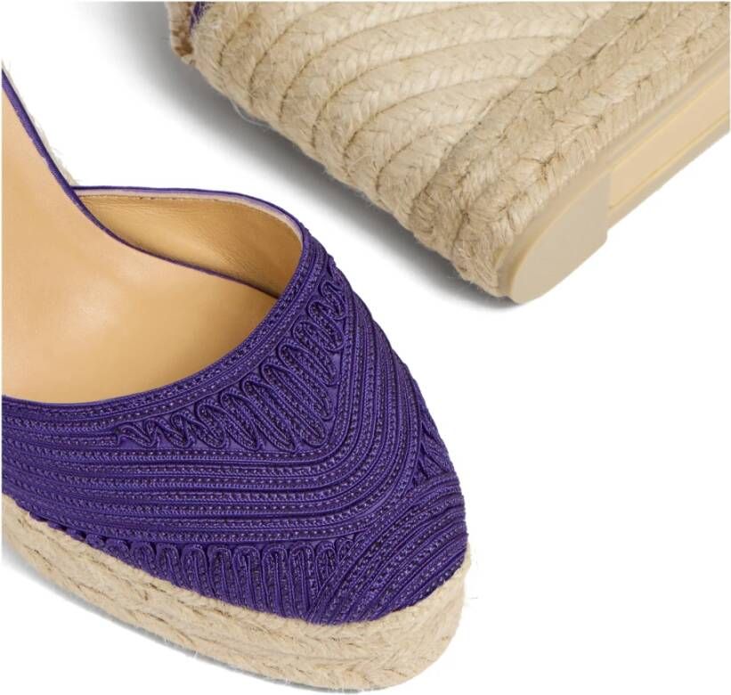 Castañer Espadrilles met 11 cm sleehak. Purple Dames