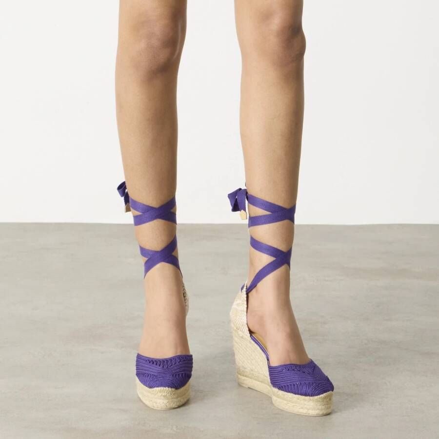 Castañer Espadrilles met 11 cm sleehak. Purple Dames