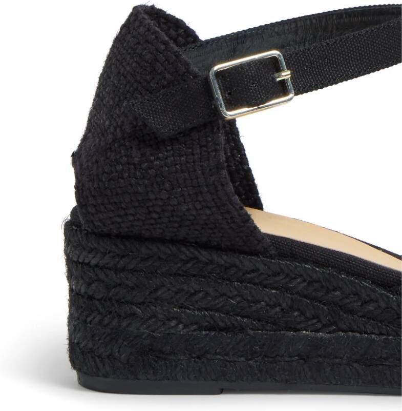 Castañer Espadrilles met 5 cm sleehak. Black Dames