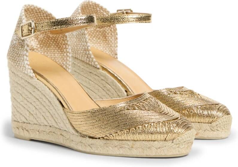 Castañer Espadrilles met 5 cm sleehak. Yellow Dames