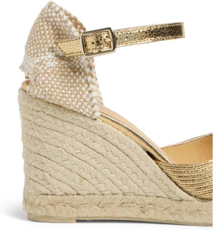 Castañer Espadrilles met 5 cm sleehak. Yellow Dames