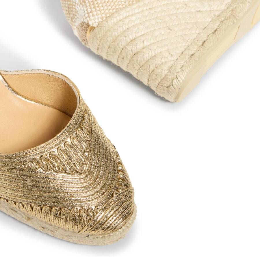 Castañer Espadrilles met 5 cm sleehak. Yellow Dames