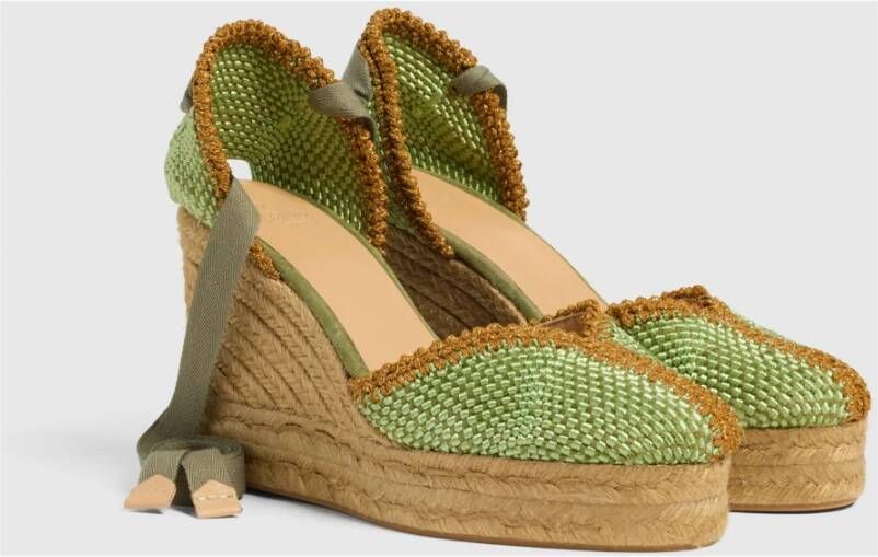 Castañer Espadrilles MET Sleehak Green Dames