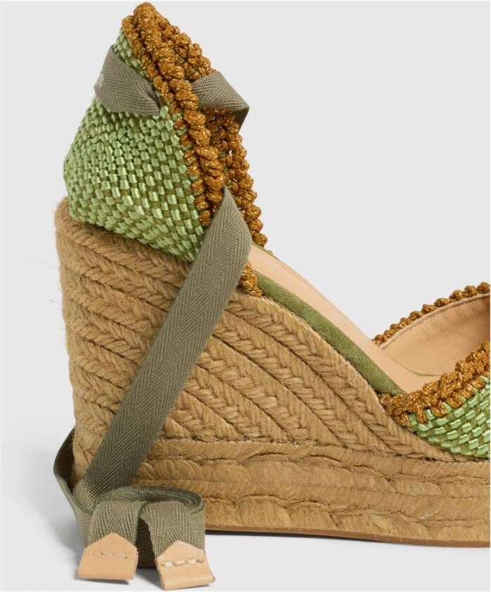 Castañer Espadrilles MET Sleehak Green Dames