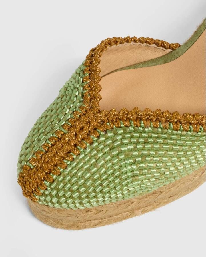 Castañer Espadrilles MET Sleehak Green Dames