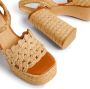 Castañer Faye raffia sandalen met enkelband met zij metalen gesp en 13 cm hak. Beige Dames - Thumbnail 5