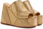 Castañer Frida vegan leren sandalen met 13 cm hak. Yellow Dames - Thumbnail 2