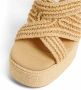 Castañer Fulvia raffia sandalen met enkelband met zij metalen gesp en 13 cm hak. Beige Dames - Thumbnail 5