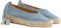 Castañer Gea gewassen katoenen espadrilles met striksluiting en 2 cm hak. Blue Dames - Thumbnail 11