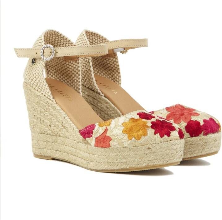 Castañer Geborduurde hoge sleehak espadrilles Multicolor Dames