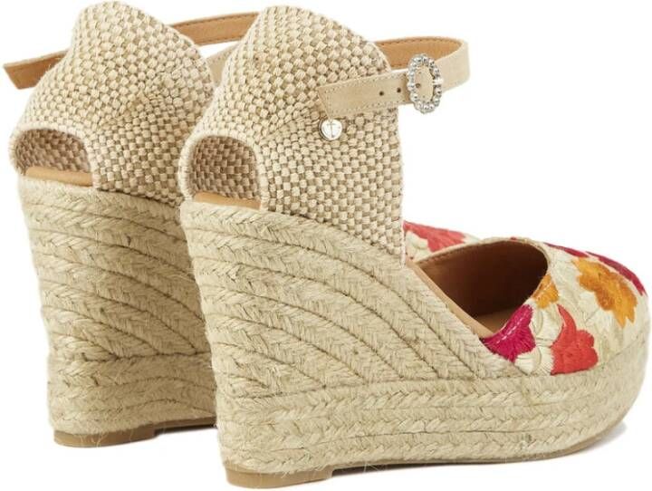 Castañer Geborduurde hoge sleehak espadrilles Multicolor Dames