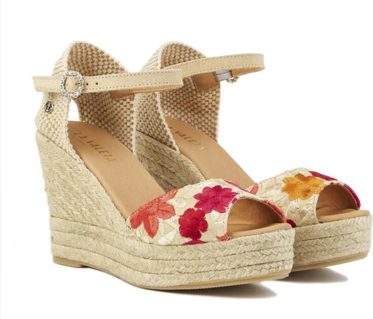 Castañer Geborduurde sleehak espadrilles Multicolor Dames