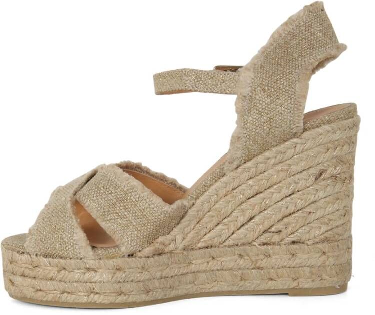 Castañer Verhoog je stijl met Bromelia Espadrille Sleehak Sandalen Beige Dames - Foto 7