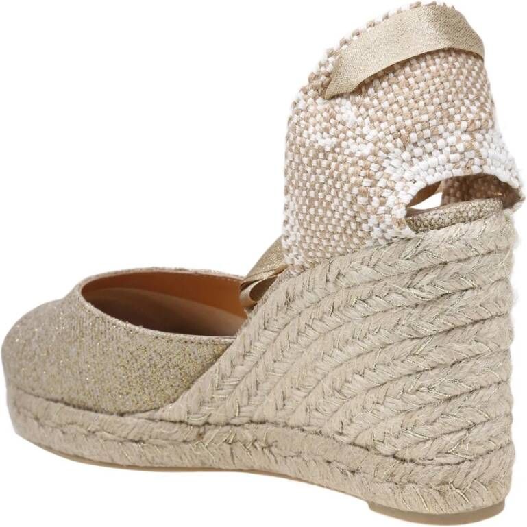 Castañer Gouden Espadrille Sandalen Damesschoenen Yellow Dames