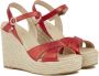 Castañer Gouden Espadrille Sleehakken Red Dames - Thumbnail 3