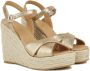 Castañer Gouden Espadrille Sleehakken Yellow Dames - Thumbnail 3