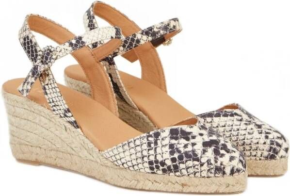 Castañer Gouden espadrilles met 5 cm sleehak Multicolor Dames