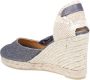 Castañer Grijze Linnen Espadrilles Sandalen met Lint Gray Dames - Thumbnail 3